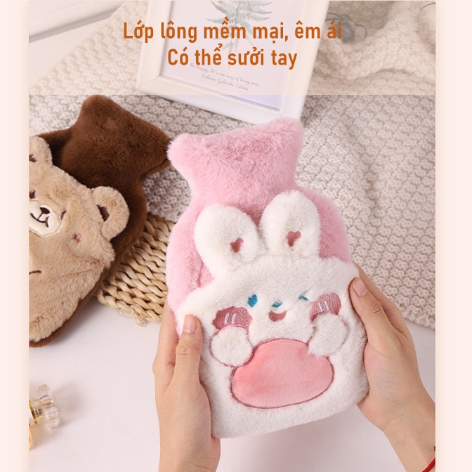 Túi chườm nóng lạnh 2 lớp xinh xắn có thể chườm tay chườm nóng giảm đau bụng kinh, chườm lạnh giảm sưng viêm