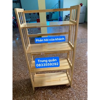 kệ gỗ đa năng 4 tầng 80 cm