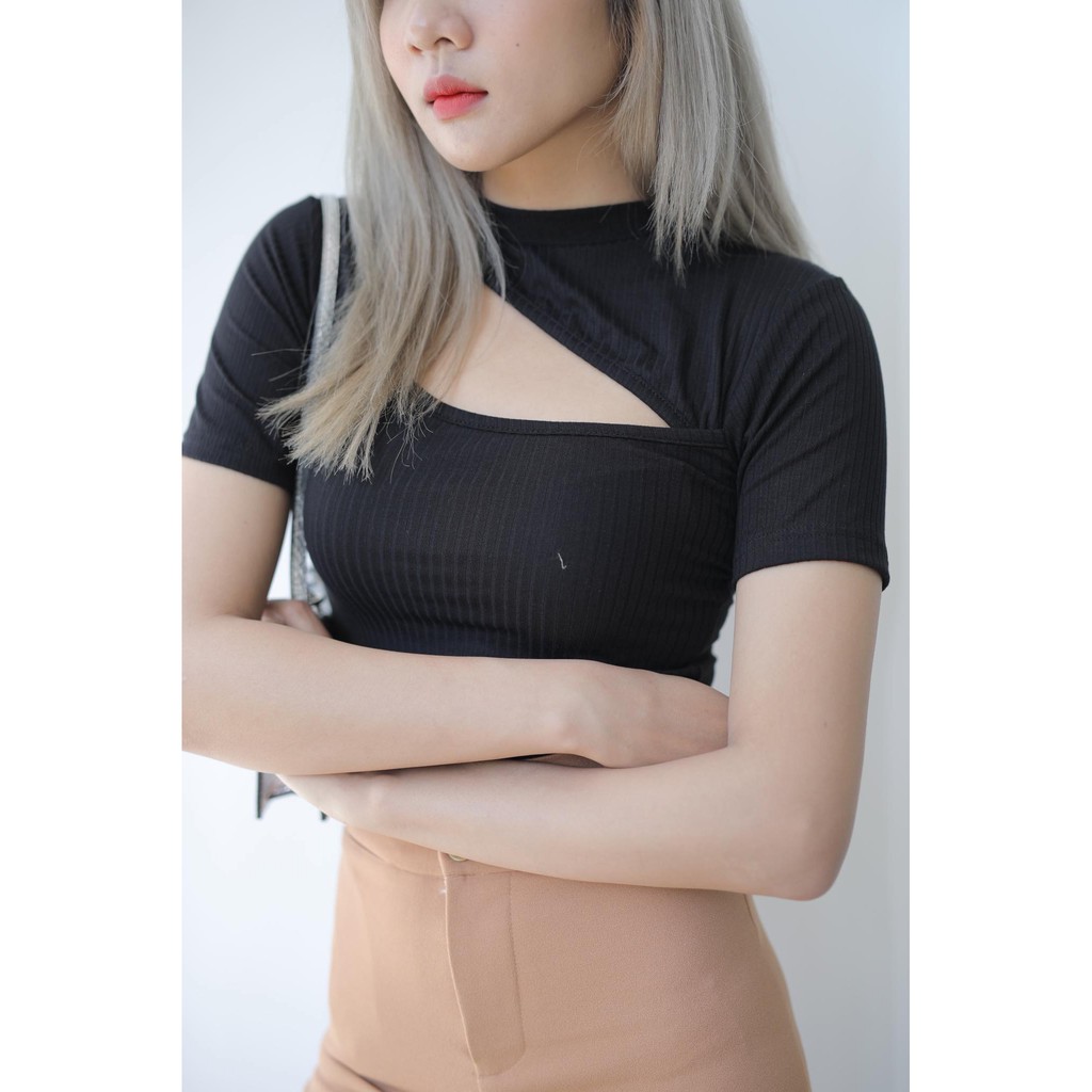 SODA CROPTOP▪Áo khoét hai mặt tay ngắn