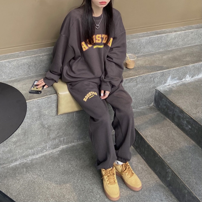 Set Bộ nỉ nữ in chữ siêu hot 2022