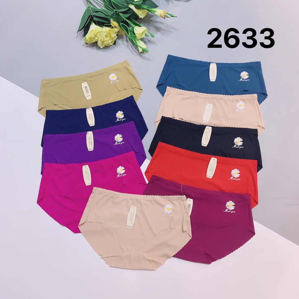 COMBO 10 QUẦN LÓT NỮ,/QUẦN LÓT SU 2633 HOA CÚC