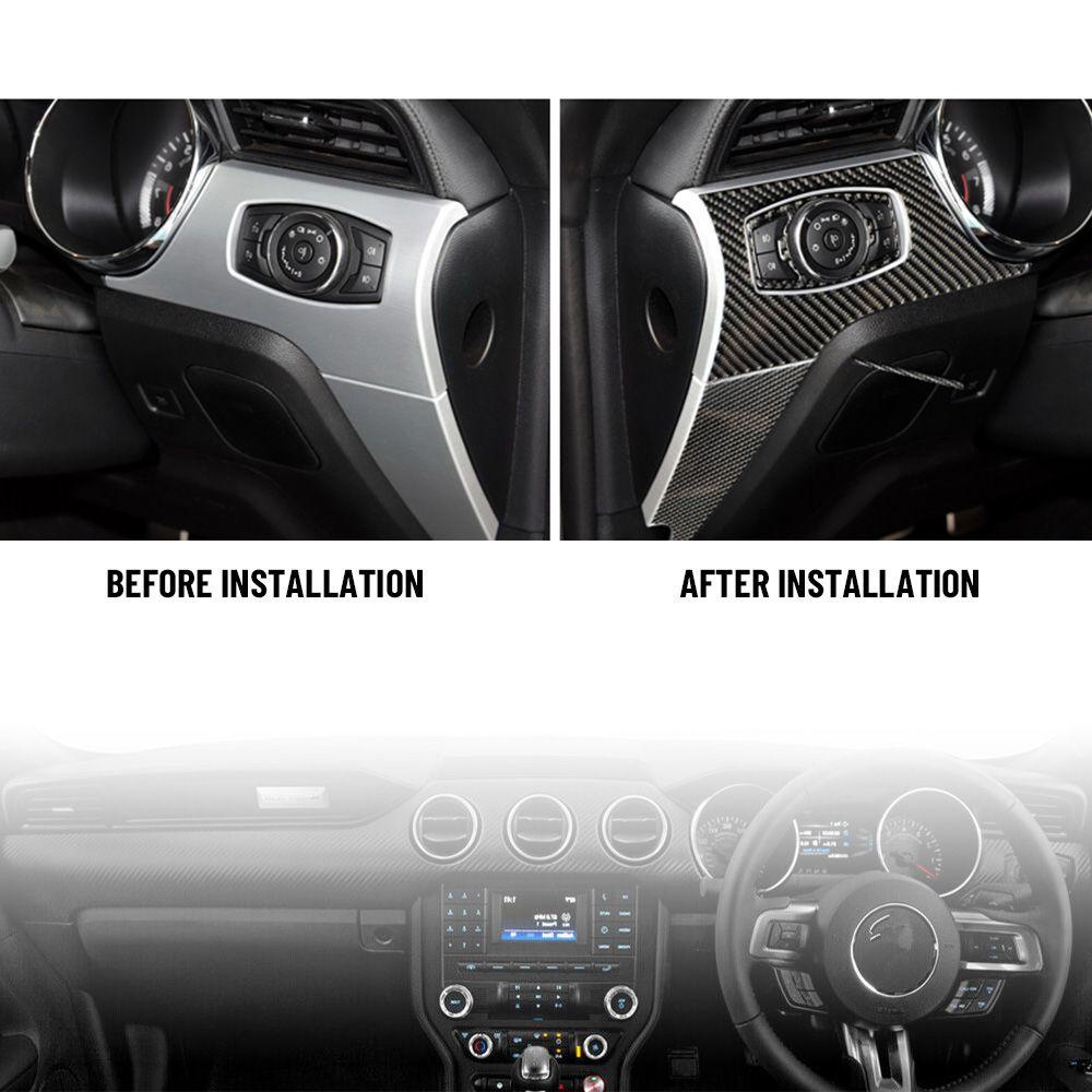 MYRONGVN Khung Trang Trí Bảng Điều Khiển Mở Cửa Xe Hơi Bằng Sợi Carbon Cho Ford Mustang 2015-2010