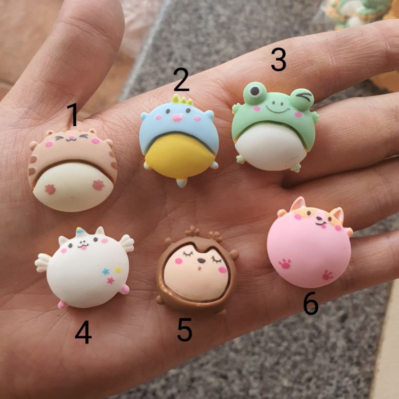 charm nguyên liệu làm slime và cột tóc