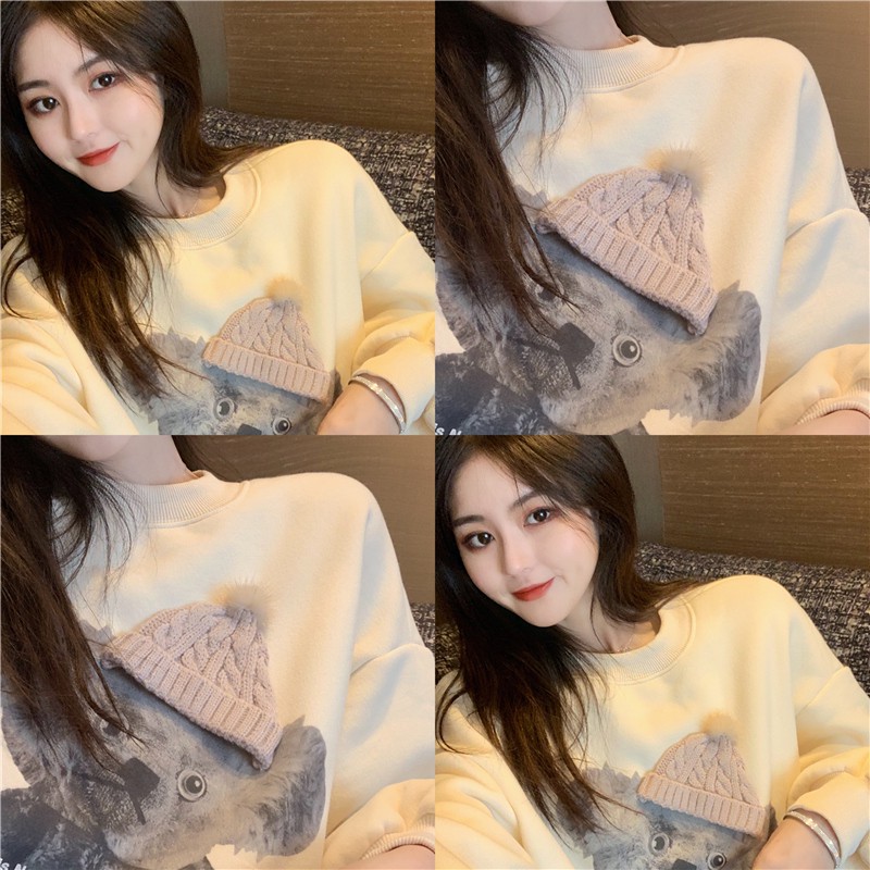 [CÓ BIGSIZE] Sweater Nữ  Form Rộng Tay Phồng Hàn Quốc HD73 - Liti shop