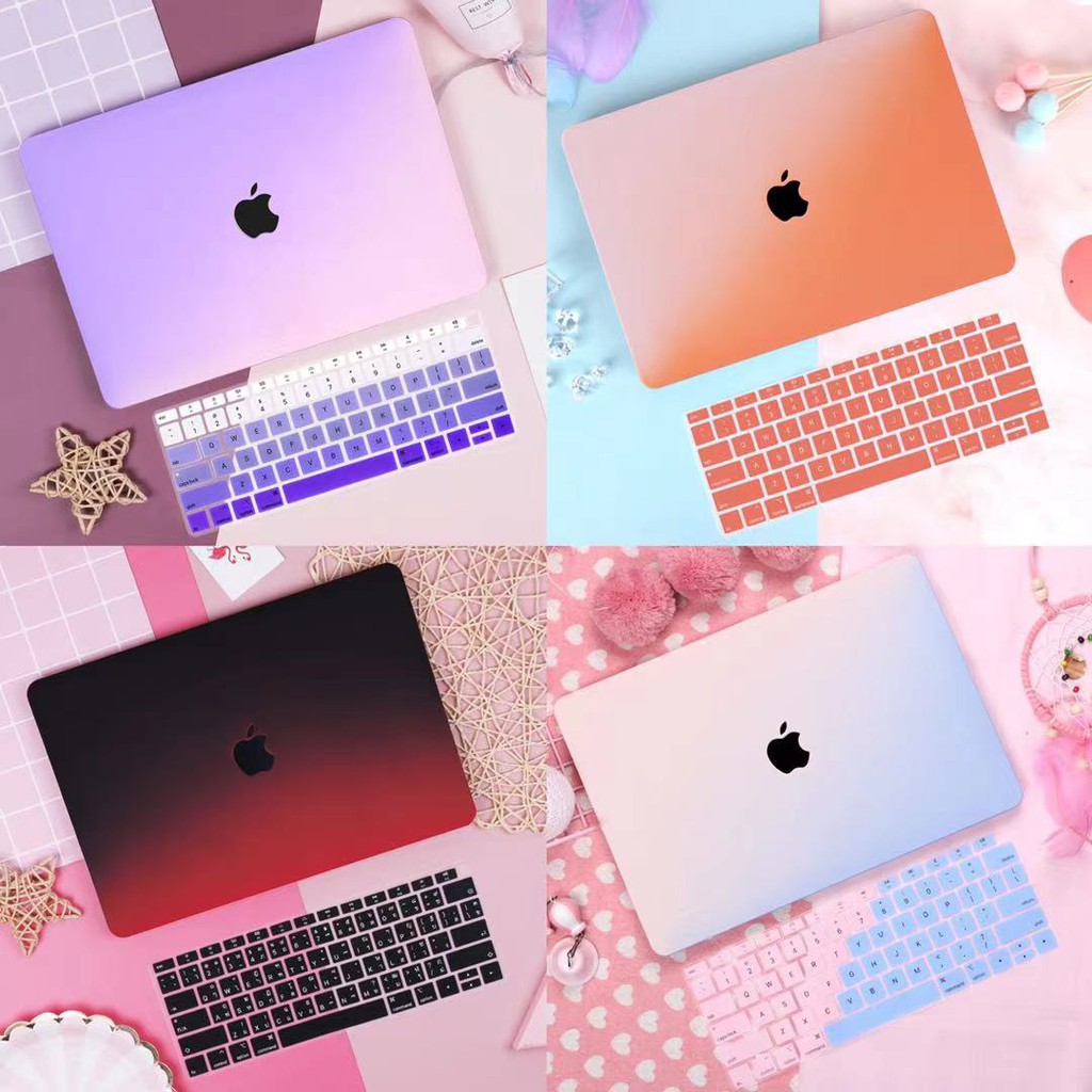 Ốp Lưng Màu Dốc Apple Gradient Cho Macbook case  Air 13 A1932 A1466 Pro13  A1706 A1708 A2159 A2289 A2251 A2338 A2337 M1 2020 2019