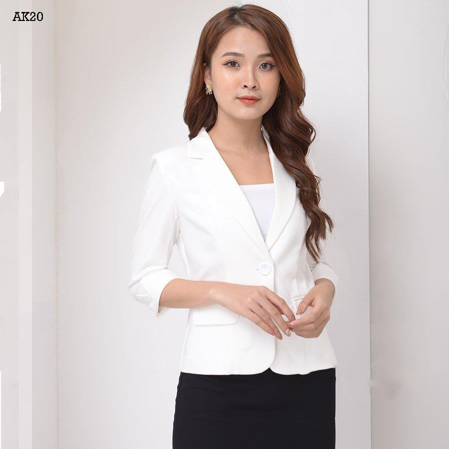 Vest nữ hàn quốc tay ngắn thanh lịch chất đẹp, lên form chuẩn có size to(bigsize) | BigBuy360 - bigbuy360.vn
