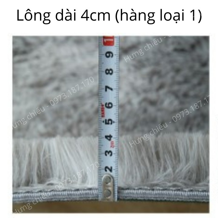 Thảm lông loang trải sàn decor phòng khách, phòng ngủ size 1mx1m6 trải chân giường