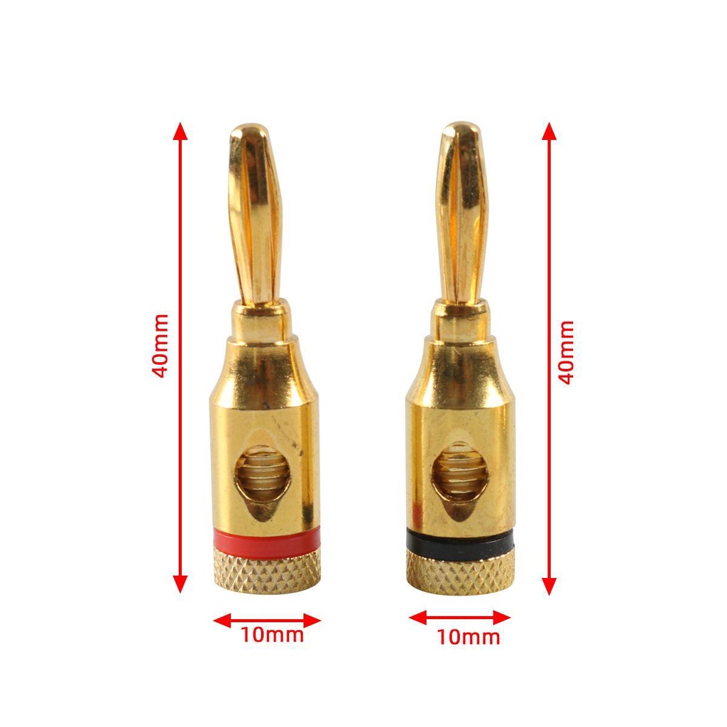 MYRONGVN Bộ 24 Đầu Cắm Bắp Chuối Cho Loa Xe Hơi