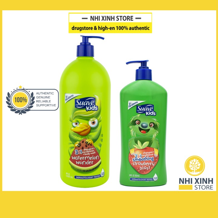 [NEW] Sữa Tắm,Gội Và Xả Cho Bé Suave Kid 3 in1