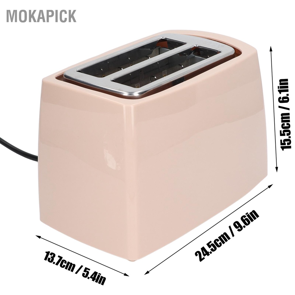 Máy Nướng Bánh Mì 2 Ngăn Tự Động Dừng Nhanh Chóng Kèm Khay Tháo Rời Tiện Dụng Cho Gia Đình / Quán Cà Phê EU 220