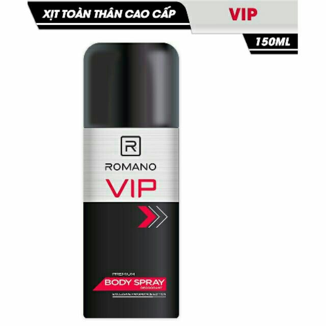 Xịt Romano Vip 150ml tặng nước hoa bỏ túi 18ml