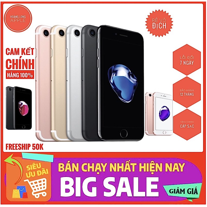 Điện Thoại Iphone 7 32GB [Siêu Rẻ] Quốc Tế Hàng Chính Hãng Full Zin Mới 97-98% Bảo Hành 12 Tháng