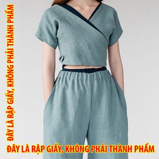 Rập giấy 30041 - Bộ Hanbok hiện đại mix Quần lửng midi