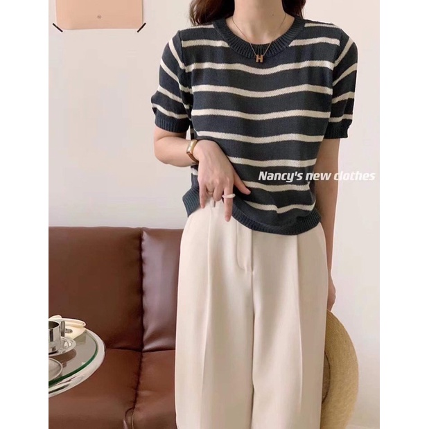 Áo Len kẻ ngang Nancy