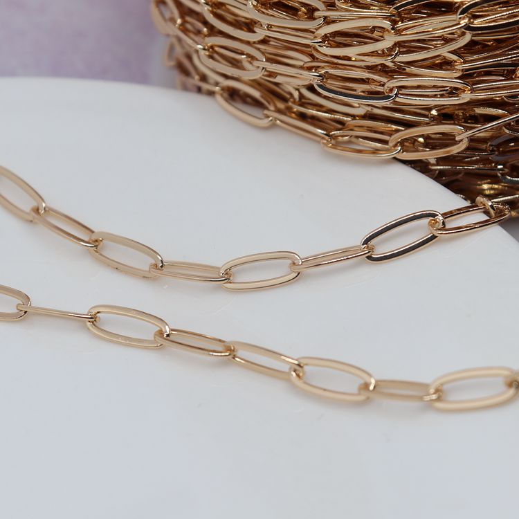 Dây Chuyền Đồng Mạ Vàng 14k Dáng Dài Chữ O Sang Trọng Thanh Lịch Dành Cho Nữ