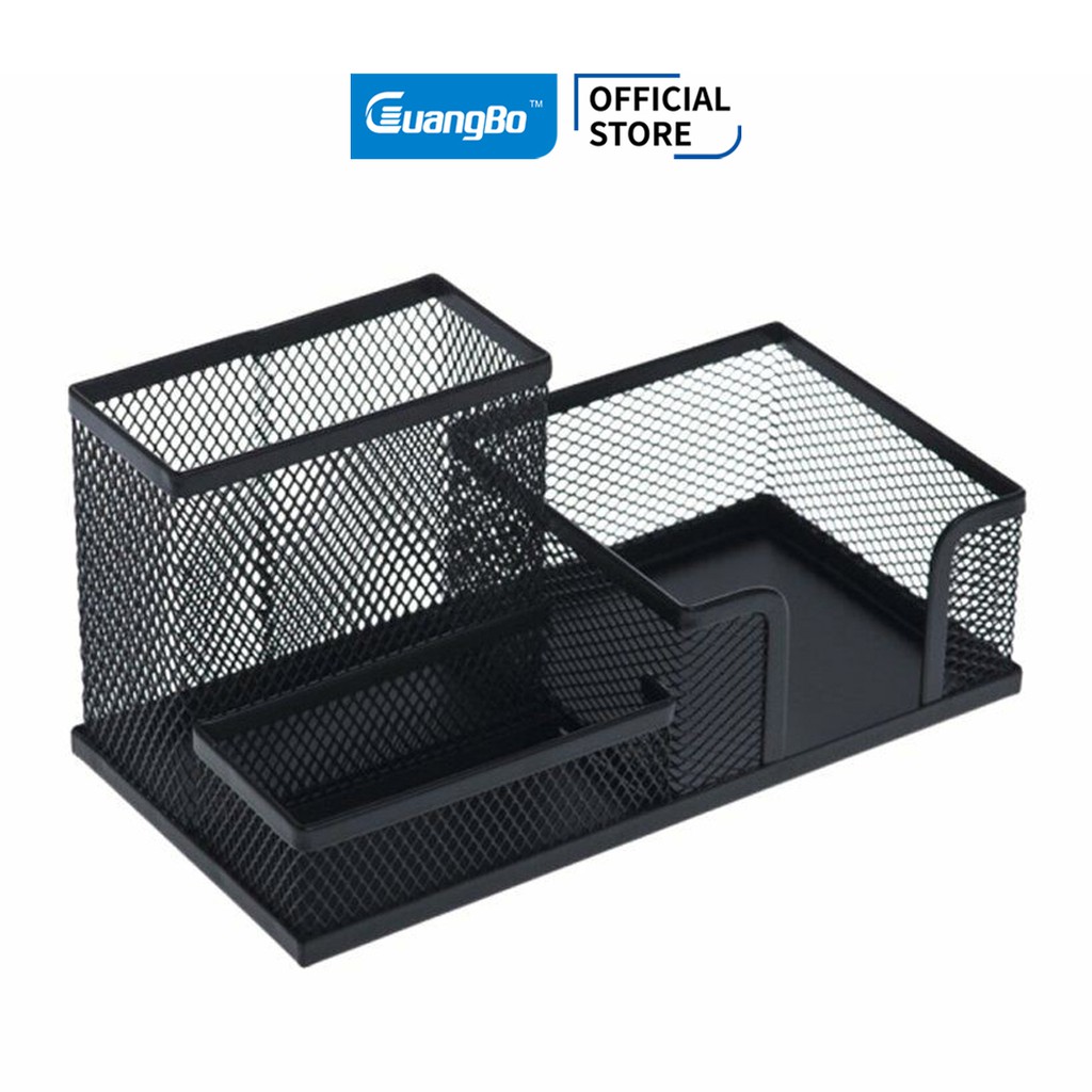 Hộp và khay cắm bút sắt Đen Guangbo WZ9301