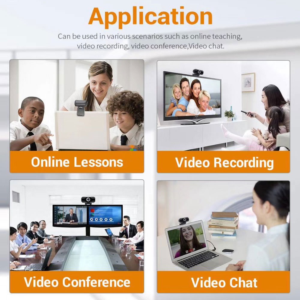 Webcam Escam Hd 2mp 1080p - Pvr006 - Màu Đen Kèm Micro Cho Máy Tính | BigBuy360 - bigbuy360.vn