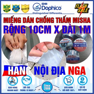 (10cm x 1m) Miếng dán chống thấm Misha rộng 10cm x dài 1m – Băng keo chống thấm dột – Bịt rò rỉ ống nước