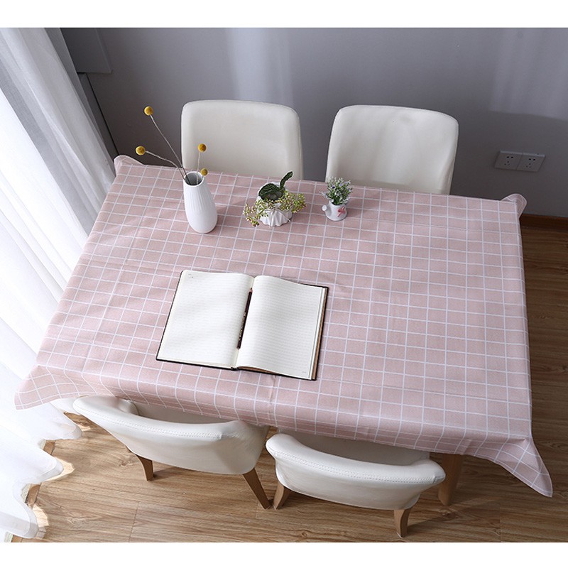 Nordic tablecloth anti-scald, oil-proof, disposable plastic tablecloth, lattice tablecloth, tea table cloth, PVC cover cloth table mat, thick version | BigBuy360 - bigbuy360.vn