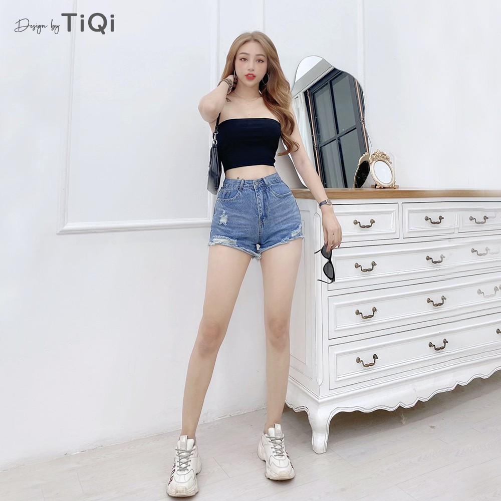 Quần Short Jean Nữ lưng cao TiQi Jeans S1-476 | BigBuy360 - bigbuy360.vn