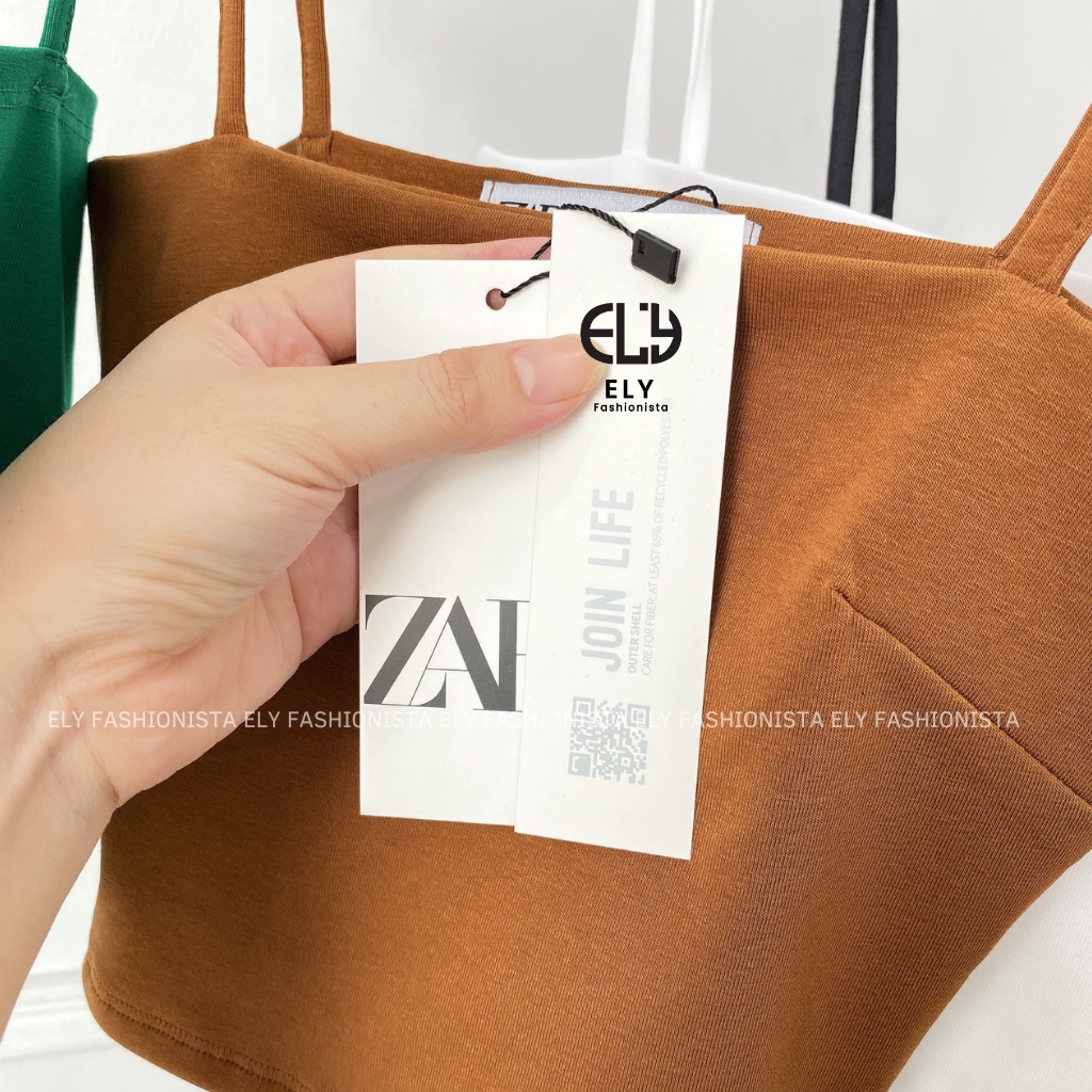 Áo croptop nữ ELY dáng ôm chiết eo TANK TOP  không đệm vải cotton Bozip co giãn tốt thoáng mát nhiều màu sắc ELY223.
