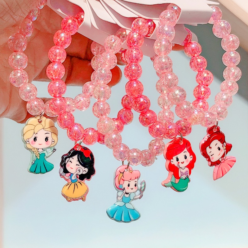 Vòng tay đính icon công chúa, kitty siêu xinh cho bé