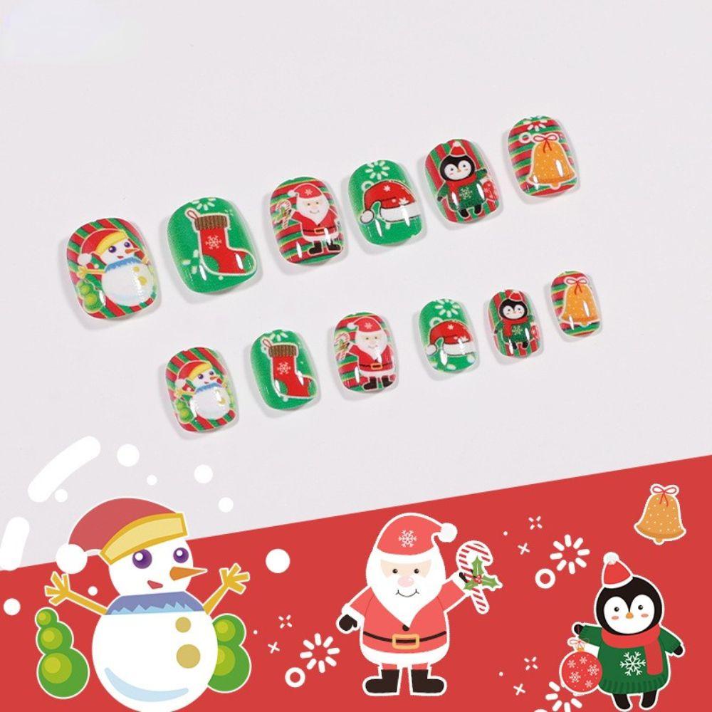 Bộ Móng Tay Giả Họa Tiết Hoạt Hình Dễ Thương Cho Nữ