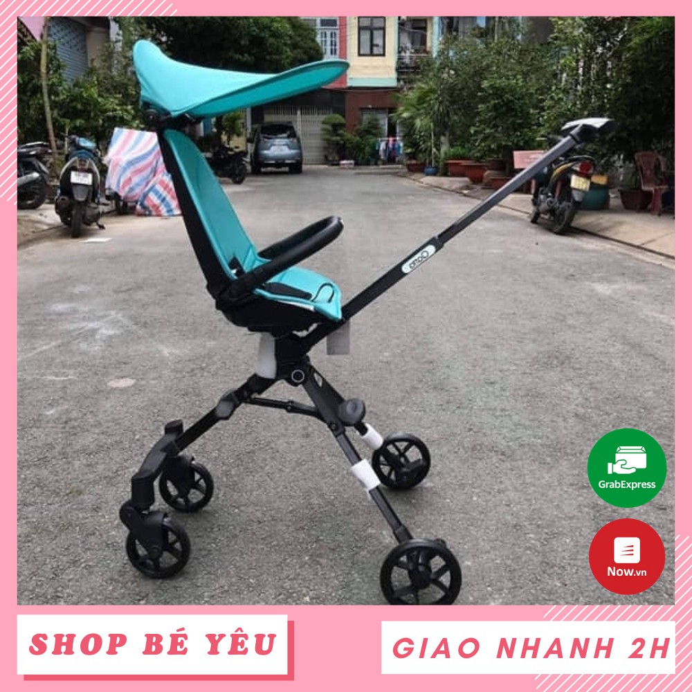 Xe đẩy  𝑭𝒓𝒆𝒆𝒔𝒉𝒊𝒑  Xe đẩy gấp gọn 2 chiều cao cấp Joovy Qatta S113 Xanh