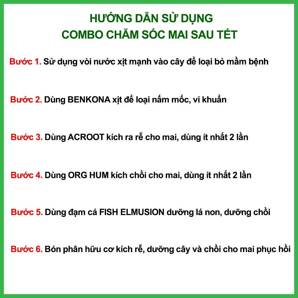 Combo Phân Bón Chăm Sóc - Phục Hồi Mai Sau Tết