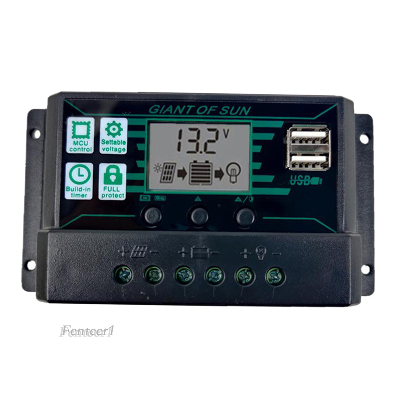 [FENTEER1]20-60A MPPT PWM Solar Panel Battery Regulator Charge Controller LCD Display 20A