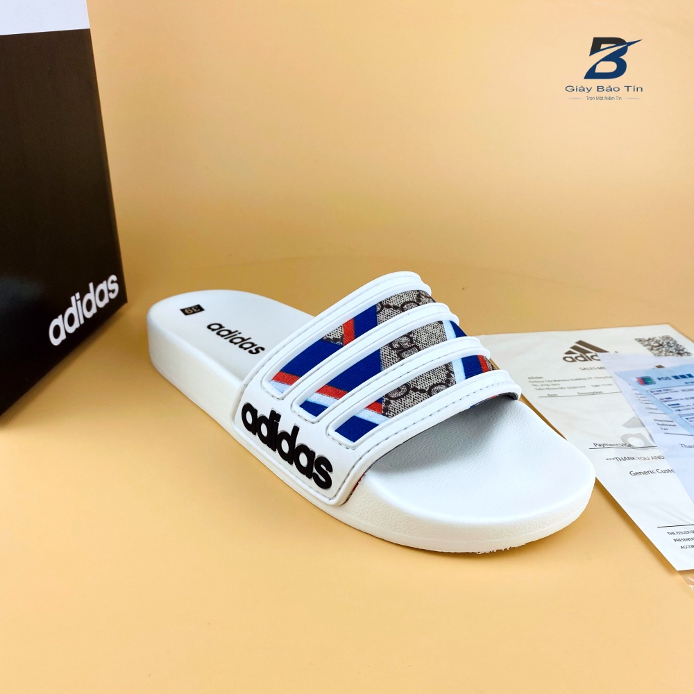 Dép nam Adidas mới nhất dép nam quai ngang đế cao su quai dép phối màu đẹp