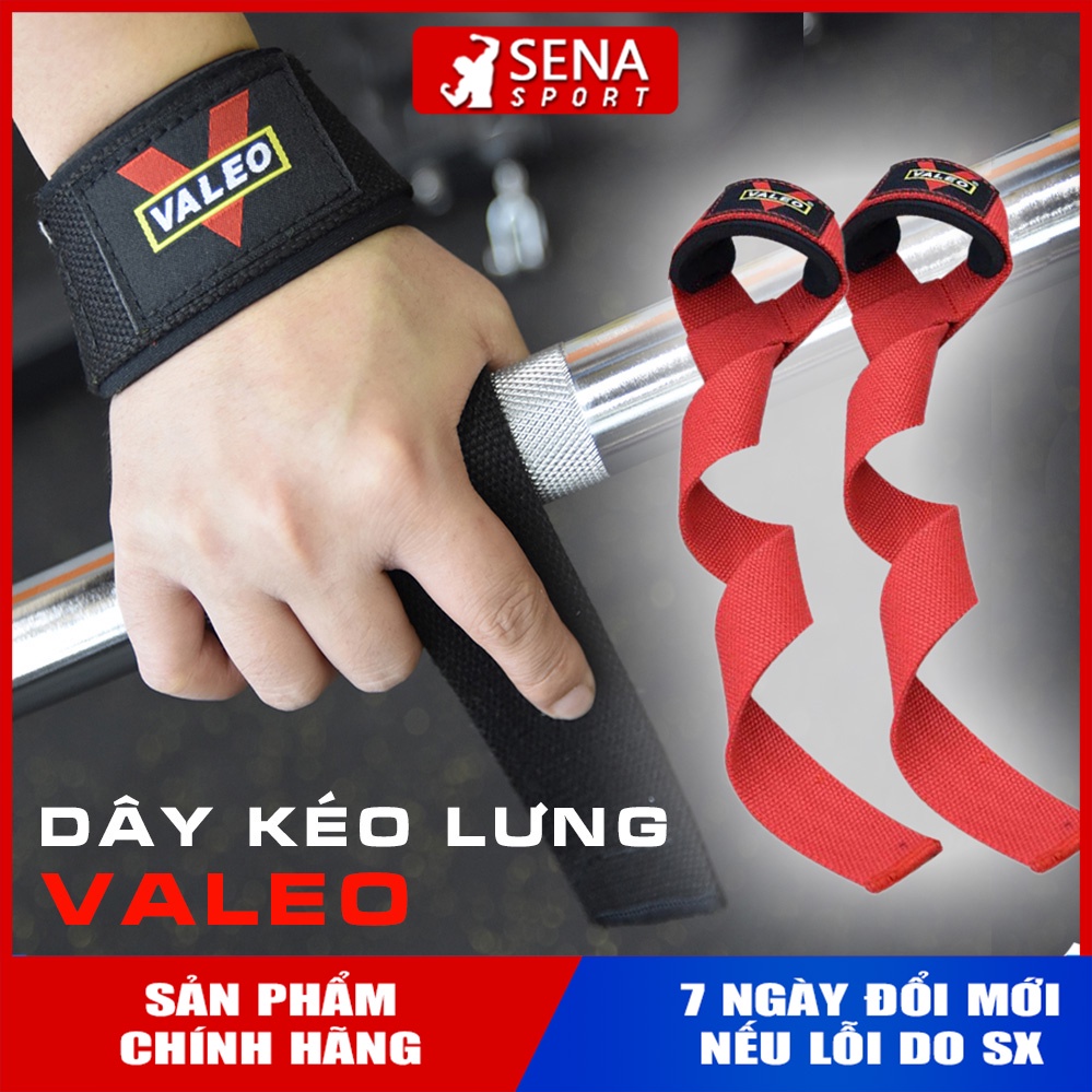 Dây kéo lưng tập GYM VALEO Lifting Straps -Hỗ trợ Deadlift, kéo tạ, lên xà (1 Đôi)