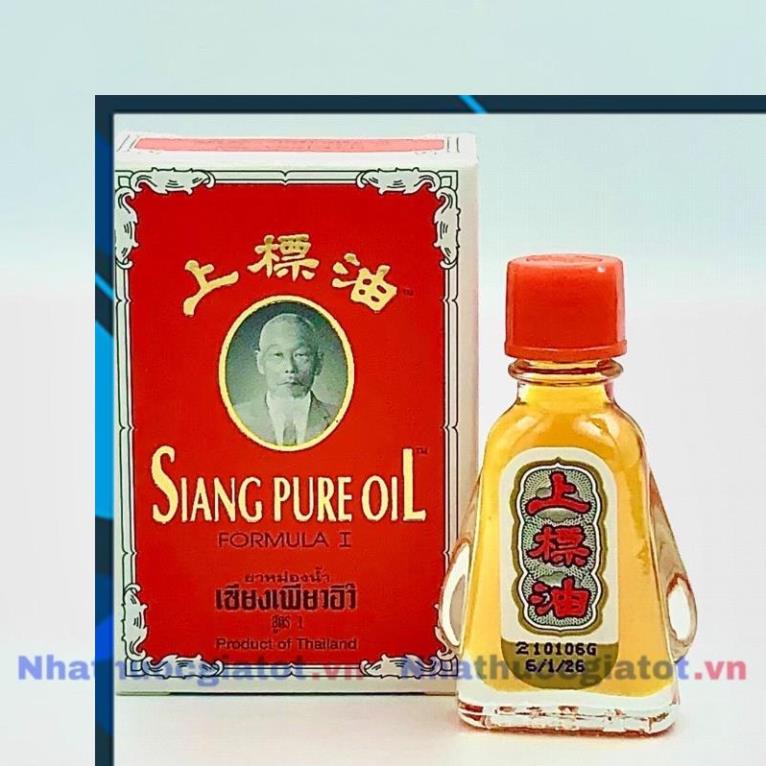 Dầu Gió Ông Già Thái Lan Siang Pure Oil - Dầu Gió Nước Vàng Thái Lan NHÀ THUỐC SÀI GÒN