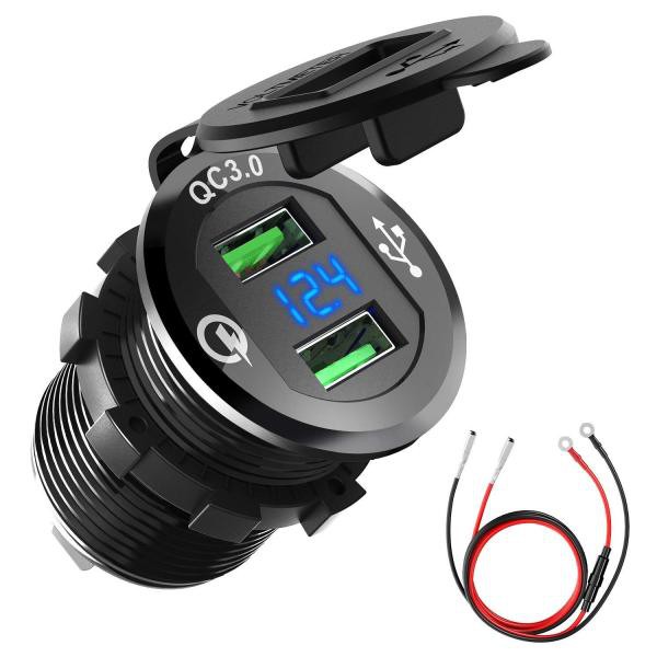 Củ sạc nhanh QC 3.0 cho điện thoại dùng trên xe máy / xe hơi | BigBuy360 - bigbuy360.vn