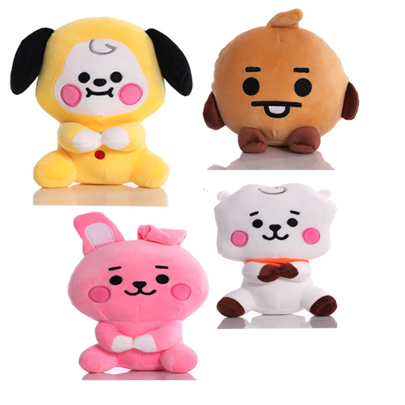 Thú Nhồi Bông Hoạt Hình Bt21 Tata Cooky Chimmy Koya Shooky Mang Rj 18-24cm