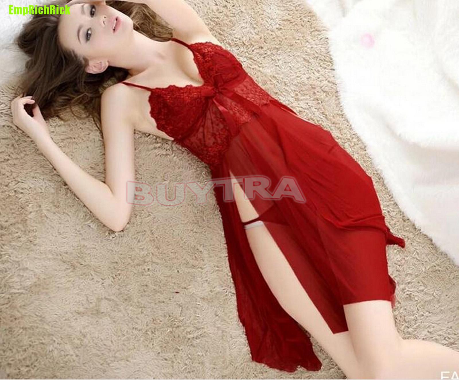 Đầm Ngủ Thêu Hoa Kiểu Babydoll Sang Trọng Quyến Rũ Cho Nữ