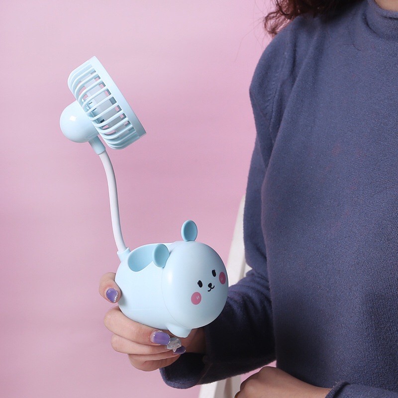 Quạt Mini Tích Điện Để Bàn Tiện Lợi Pin Khoẻ, Quạt Mạnh Hình Thú Dễ Thương | BigBuy360 - bigbuy360.vn