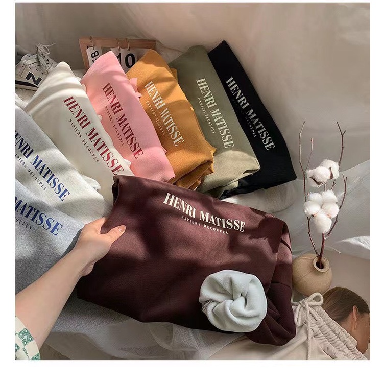 Áo Nỉ Bông Dày In Chữ Phong Cách Hàn Quốc M800