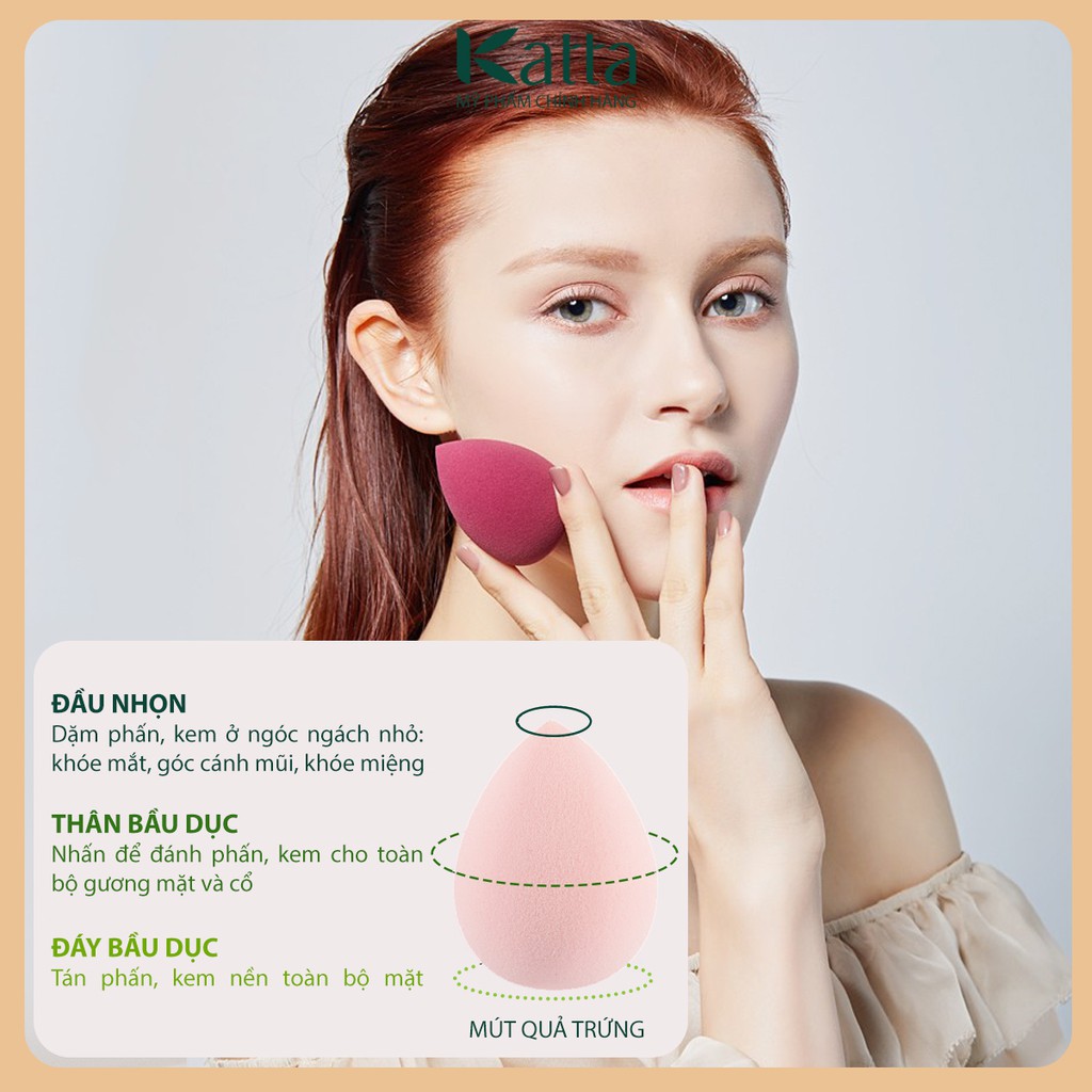 Mút tán kem nền cho da mịn không tì vết và tiết kiệm mỹ phẩm - Katta - KTPK168 | BigBuy360 - bigbuy360.vn