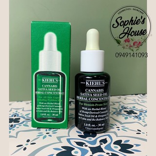 ( Date 3/2022) Tinh chất Kiehls Canna-bis Sativa Seed Oil Herbal Concentrate 30ml