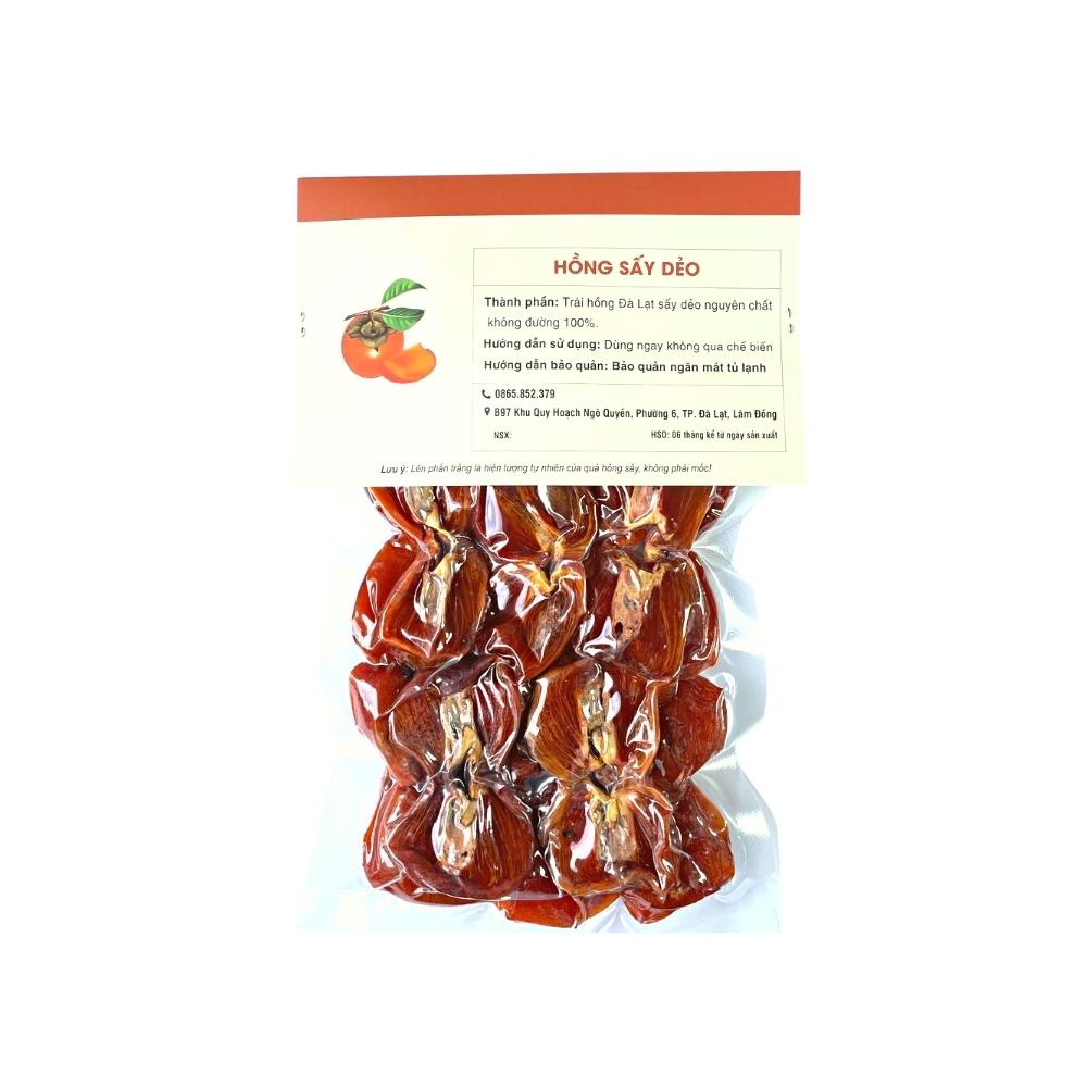 Hồng sấy dẻo NutiFarm 300gr, hồng sấy khô không đường đặc sản đà lạt