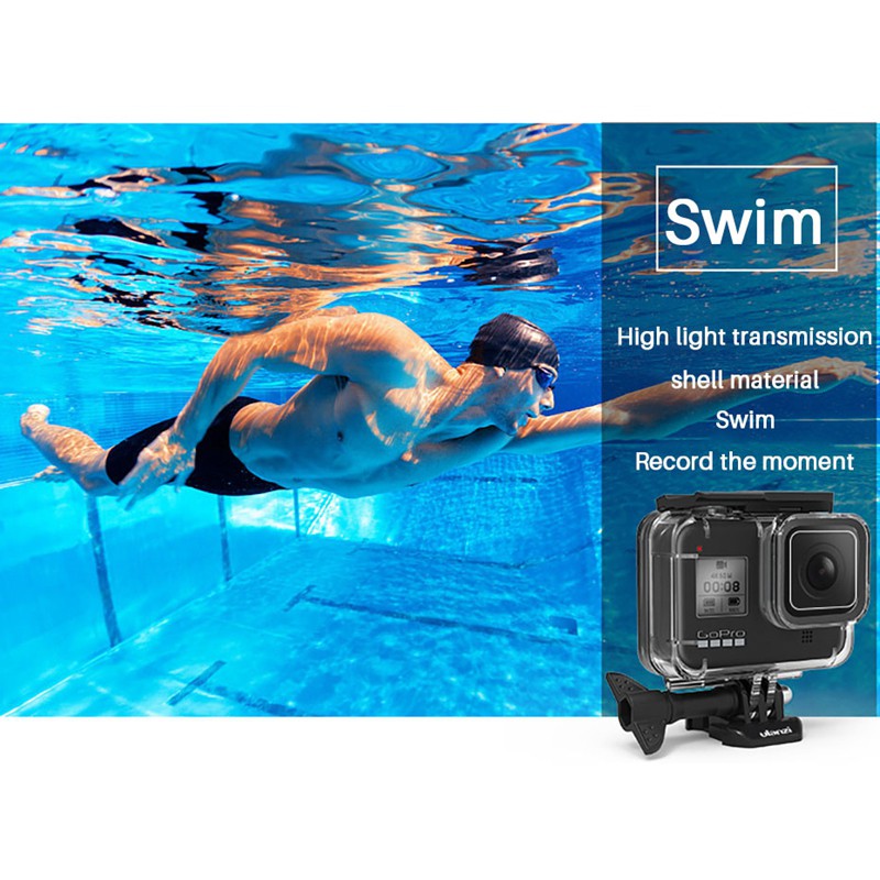 Ốp Lưng Chống Nước Cho Camera Hành Trình Gopro Hero 8 60m Ulanzi G8-1