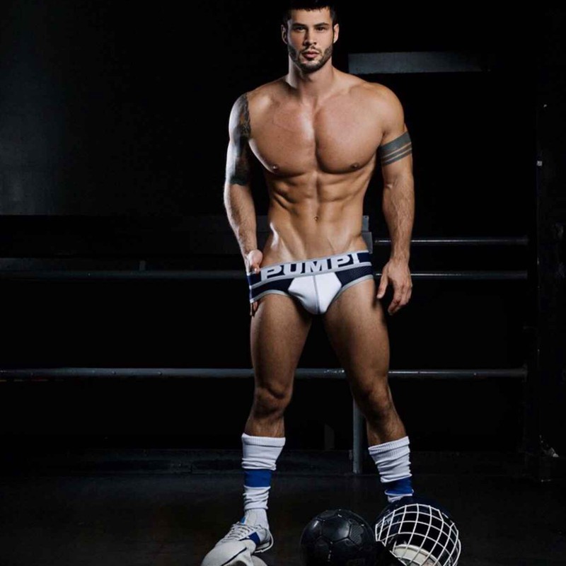 Quần lót PUMP lưng thấp chất liệu lưới mềm thoáng khí nhanh khô phong cách thể thao cho nam H389