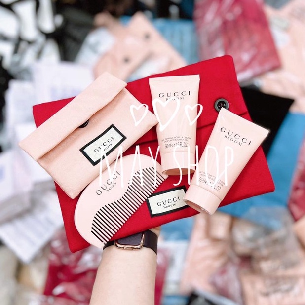 Gucci Bloom EDP - Set Beauty Túi Gucci + Lược Gucci + 2 Lotion
