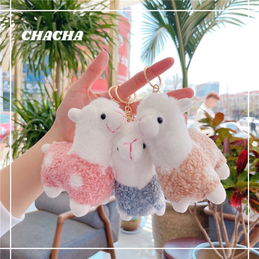 Móc khóa hình Lạc đà Alpaca nhồi bông cute treo balo túi xách siêu dễ thương Chacha Sweet