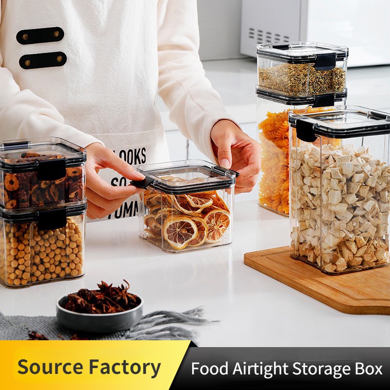 Hộp Nhựa Trong Suốt Đựng Thực Phẩm Có Khóa Tiện Dụng Cho Nhà Bếp