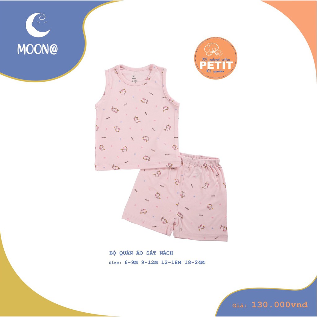 Moona - Bộ quần áo sát nách cho bé 6-24m