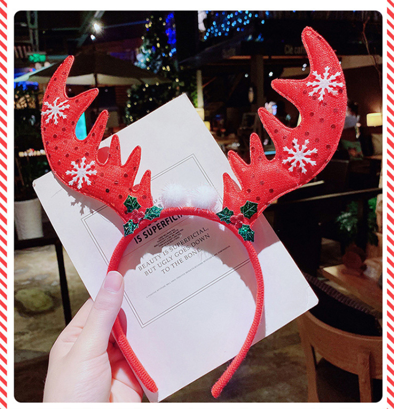 【Ready Stock】 Christmas Headbands Santa Tree Elk Antlers Headband Kids Adult Headwear Reindeer Ornaments Christmas Decorations 【Prettyhat】