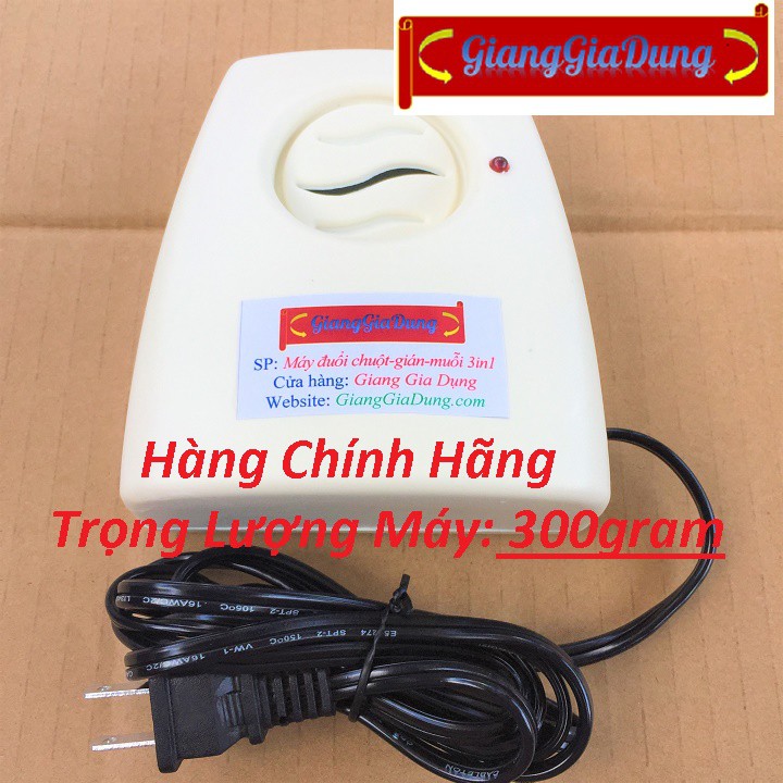 Máy Đuổi Chuột Muỗi Gián 3 In 1 Dùng Sóng Siêu Âm Thanh - CÓ HÌNH TEST SÓNG