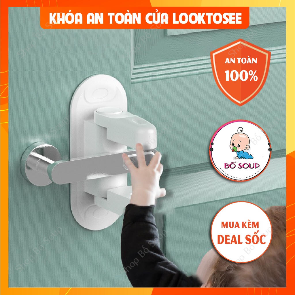 Khóa an toàn cho trẻ em không tự mở cửa được Shop Bố Soup